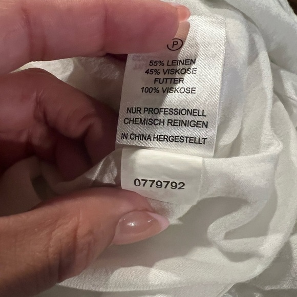 House of Harlow 1960 Women's Off White Mini A Line Dress XS Linen Blend - Picture 7 of 7